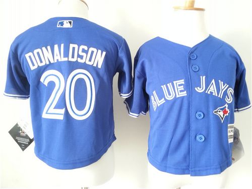 Toddler Blue Jays #20 Josh Donaldson Blue Cool Base Stitched MLB Jersey
